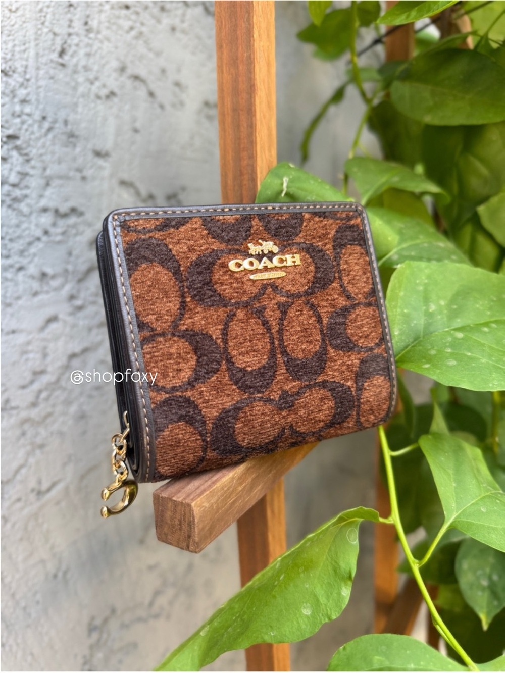 Coach Chenille Snap Wallet